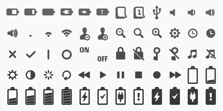 Ico Phone 2 Font preview
